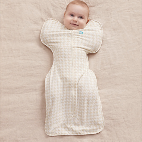 Swaddle Up™ 1.0 TOG Cotton Tan Houndstooth