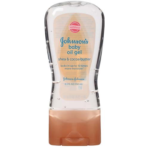 Johnson's Original Baby Oil Gel, Shea & Cocoa Butter Body Gel, 6.5oz - Pack of 2