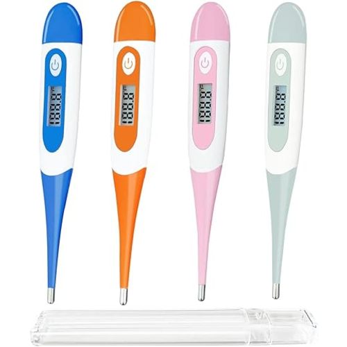 Oral Thermometer, Digital Thermometer for Fever (A, Pack of 4)