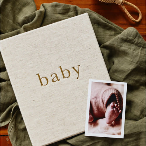 My First Year Baby Journal - Oatmeal - Write To Me US