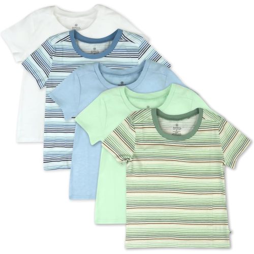 HonestBaby Baby Toddler & Kids' 100% Organic Cotton Short Sleeve T-Shirts (10-Pack)