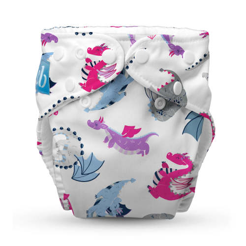 Reusable Cloth Diaper: One Size with Fleece (Pack of 1) - Lady Dragon – Charlie Banana