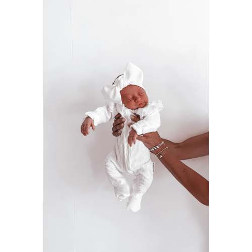 Indigo Dreams Handmade White Ruffle Onesie - White Ruffle Onesie