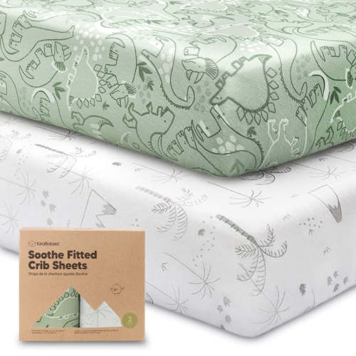 Soothe Fitted Crib Sheet (DinoDood) DinoDood / 52 x 28
