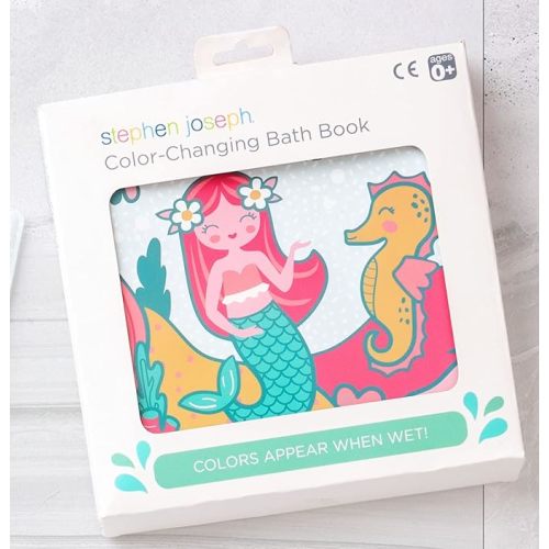 Stephen Joseph, Floating Color Changing Bathtime Book, Toddler Bath Toys, Mermaid