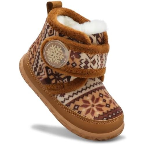 Scurtain Toddler Slippers Girl Boy House Shoes Baby Fuzzy Winter Boots