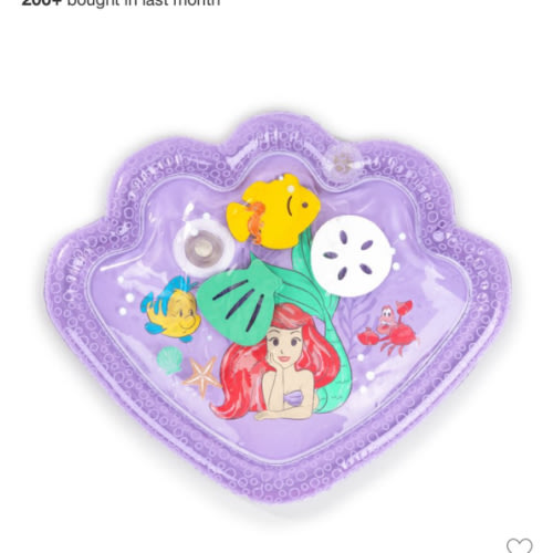 Bright Starts The Little Mermaid Sea Treasure Tummy Time Water Playmat