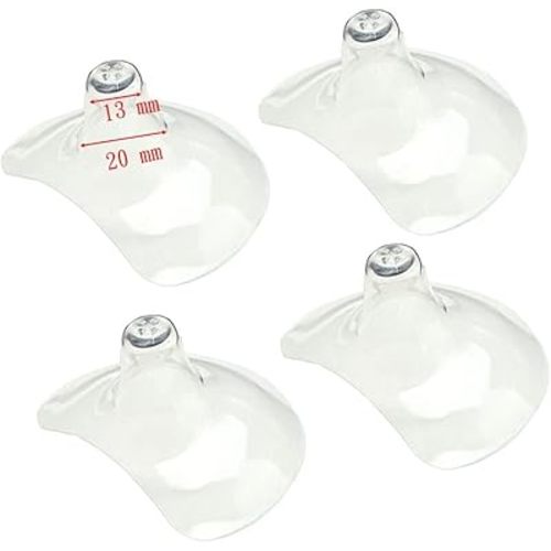 Maymom Nipple Shield (Small/Extra Small), 4pc in Reuseable Storage Case (Thicker Version)