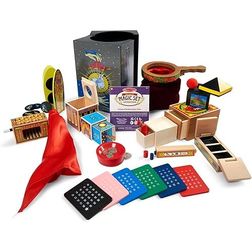 Melissa & Doug Deluxe Solid-Wood Magic Set With 10 Classic Tricks Magician Props Magic Set for Kids Ages 8+