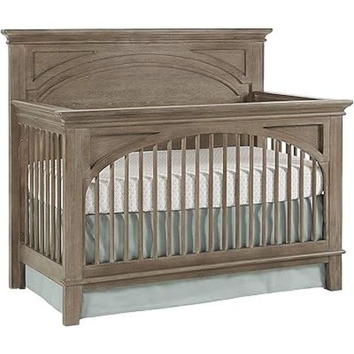 Westwood Design Leland 4 in 1 Convertible Crib with Spindle, Stone Washed