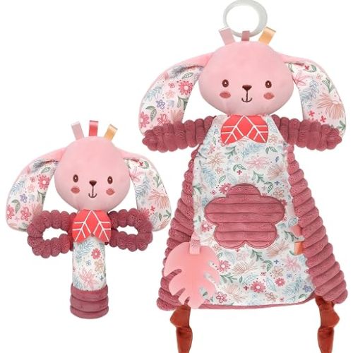 Baby Lovey Rabbit Stuffed Animal for Infant Boys and Girls