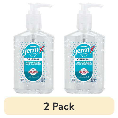 (2 pack) Germ-X Original Hand Sanitizer Gel, 62% Ethyl Alcohol with Vitamin E, Scented, 8 fl oz