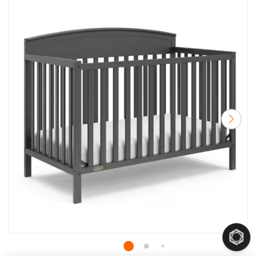 Gray graco Benton 5-in-1 Convertible Crib
