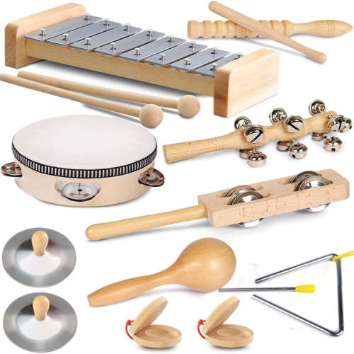 Kids Wooden Percussion Instrument Set