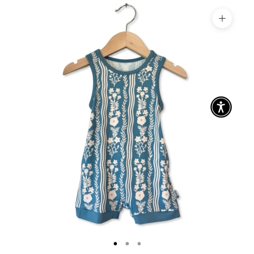 Whimsy Blue Sleeveless Shorty Romper