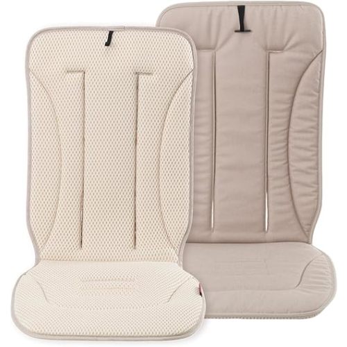 Momcozy Reversible Stroller Seat Liner, Water-Resistant & Easy Clean Side, Breathable & Comfortable Mesh Side, Universal 3-Hole Adjustable Design, All-Season Cushion Pad for Strollers, Carriages