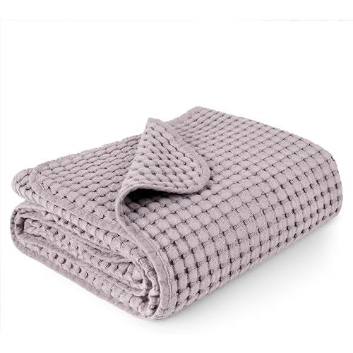 Konssy Waffle Baby Blanket for Boys & Girls, Soft Newborn Swaddle Blanket
