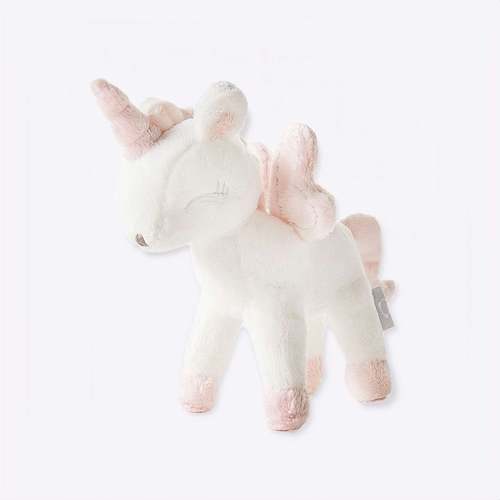 White Fluffy Cuddly Pink-accented Unicorn Stuffed Animal