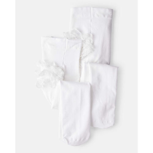 Baby Girl 2-Pack Tights - White - Carter's | Carter's