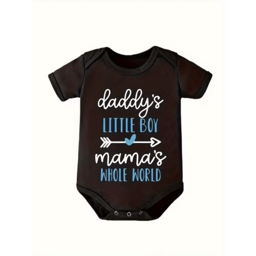 baby boy onesie soft season formal outfit daddy themed text - Temu