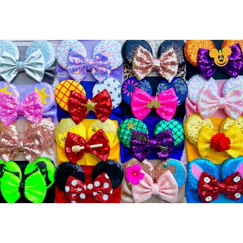 Baby Minnie Ears Headband / Mouse Ears Head band for Baby / Infant Bow with Ears