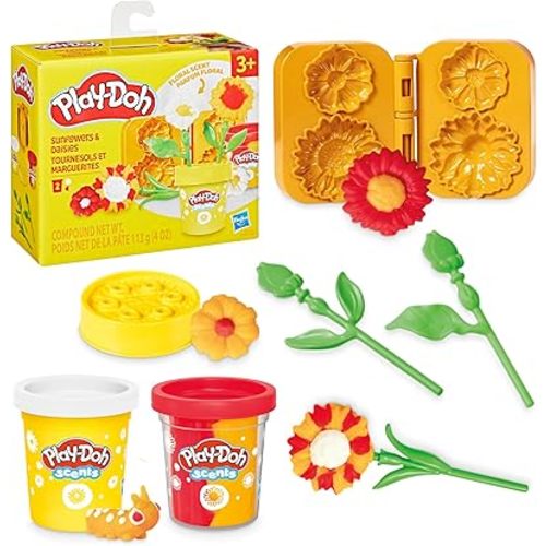 Play-Doh Sunflowers & Daisies Flower Toy, Kids Arts & Crafts Kit, Gifts for Girls & Boys 3+