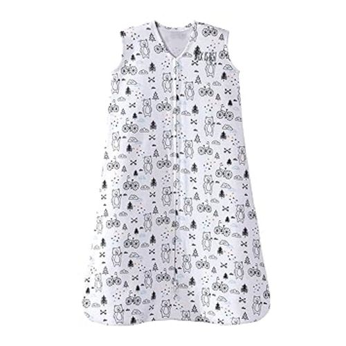 HALO SleepSack, 100% Cotton Wearable Blanket, Swaddle Transition Sleeping Bag, TOG 0.5, Huggy Bears, Medium, 6-12 Months