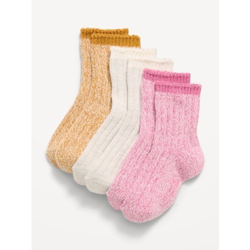 Marled Crew Socks 3-Pack for Toddler & Baby