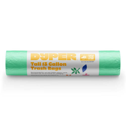 Compostable Tall Trash Bags (120 Bags / 12 Rolls Option)