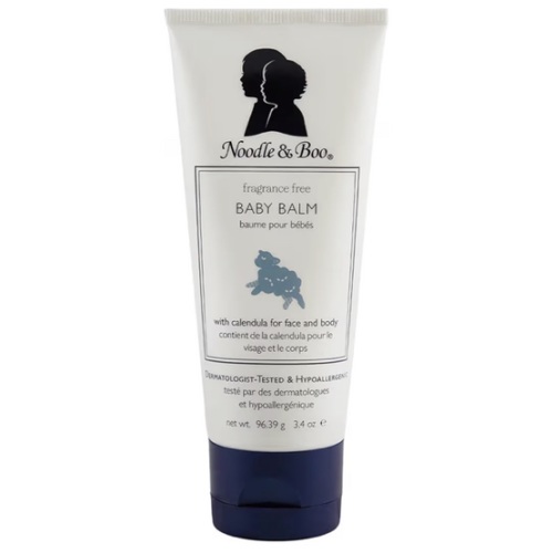 Noodle & Boo Baby Balm for Face and Body, Hypoallergenic and Natural Baby Skin Care with Organic Calendula for Sensitive Skin, Pediatrician and Dermatologist-Tested, Fragrance Free, 3.4 Oz