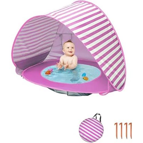 Baby Beach Tent, Pop Up Portable Beach Canopy, UV Protection Sun Shelter with Pool for Infant