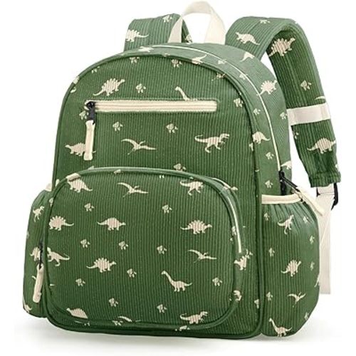 Corduroy Toddler Backpack for Boys 2-5, Cute Kids Backpacks Boys - Preschool Kindergarten Backpack 13.7" H Fit Folder