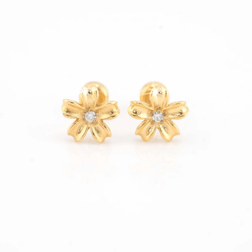 Petal Glow 18K Gold Plated Titanium Studs – Merigold Kids