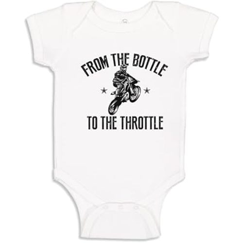 Motocross From The Bottle To The Throttle Dirt Bike Baby Bodysuit/Toddler T-Shirt For Future Rider