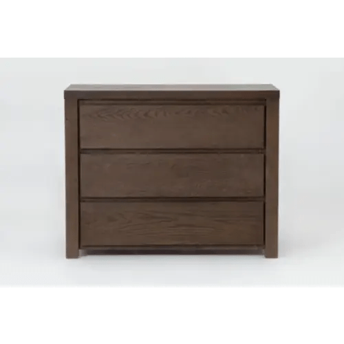 Nora Brown Wood 3-Drawer Chest with Storage | Pine