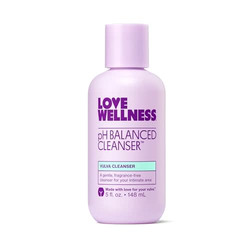 Love Wellness pH Balanced Cleanser | Feminine Vaginal Wash | Fragrance-Free | Vaginal Cleanser for Balanced pH, Intimate Health & Hygiene | Non-Irritating with Aloe Vera for Sensitive Skin | 5 Fl Oz
