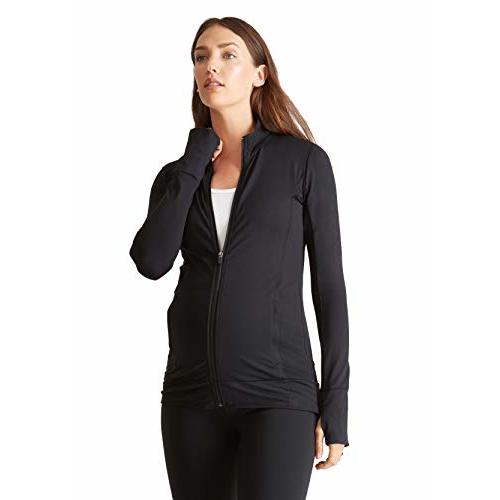 Ingrid & Isabel Women's Maternity Side Zip Active Jacket