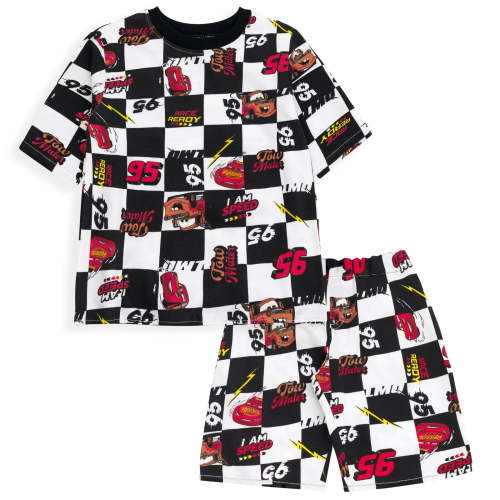 Disney Cars Toddler Boys' 2-Piece T-Shirt and Shorts Set Checkerboard McQueen