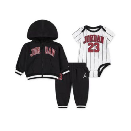 Baby Boys' Jersey Full-Zip Hoodie, Bodysuit and Pants, 3-Piece Set