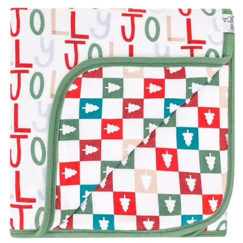 Copper Pearl Large Premium Knit Baby 3 Layer Stretchy Quilt Blanket Jolly