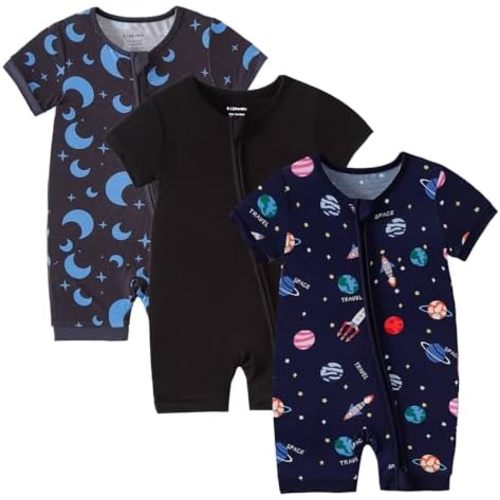 OPAWO Bamboo Sleepers for Baby Boy Pajamas Bamboo Pajamas Baby Romper 0-24M