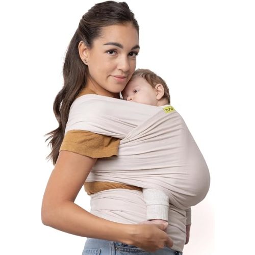 Boba Baby Wrap Carrier - Stretch Organic Bamboo Newborn Sling, Stone