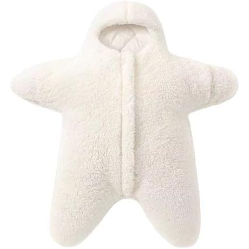 BINIDUCKLING Baby Bunting Suit Starfish Outfit for Fall & Winter Fleece Pramsuit 3-12 Months