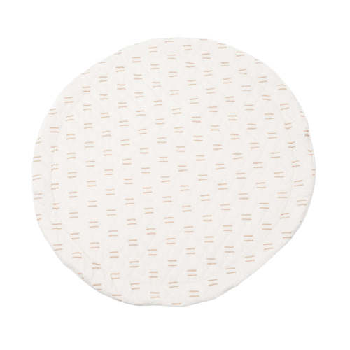 Poppyseed Play Extra Padded Round Play Mat, Neutral Lines