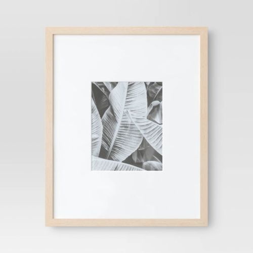 20" x 30" Matted to 11" x 14" Poster Frame Light Wood - Threshold™: Modern Style, MDF, Glass Pane