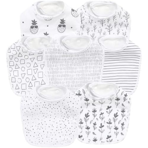 7 Pack Baby Cotton Absorbent Bibs for Drooling Teething