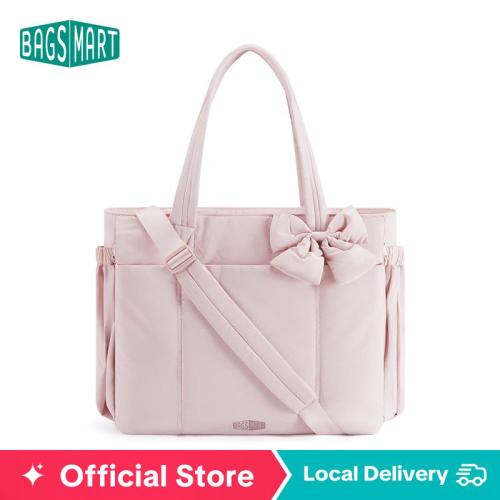BAGSMART Crush Bow Tote Bag for Women - Lightweight Puffy Handbag - TikTok Shop