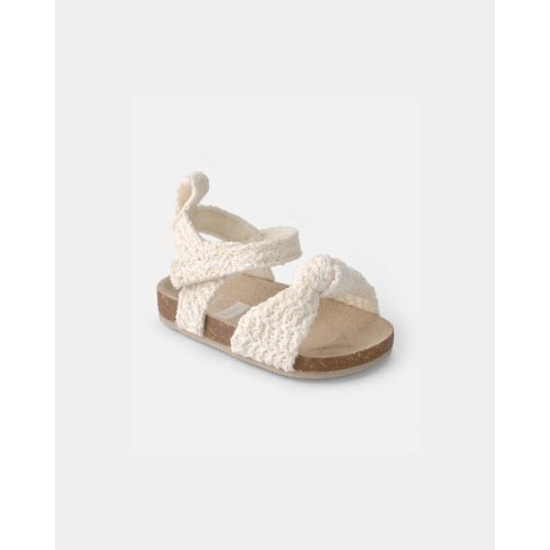 Baby Girl Knit Sandals - Cream | Carter's