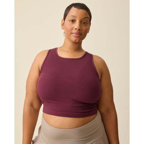 Sublime® Bamboo Maternity & Nursing Longline Bra Top | Deep Burgundy - Kindred Bravely