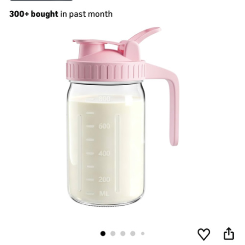 Amazon.com: 32oz Breast Milk Pitcher with Lid - Airtight Leakproof Glass Storage with Flip Cap & Pour Spout, Wide Mouth 1 Quart Breastmilk Storage Container Breastfeeding Essentials for Breastmilk, Formula, Milk : Home & Kitchen